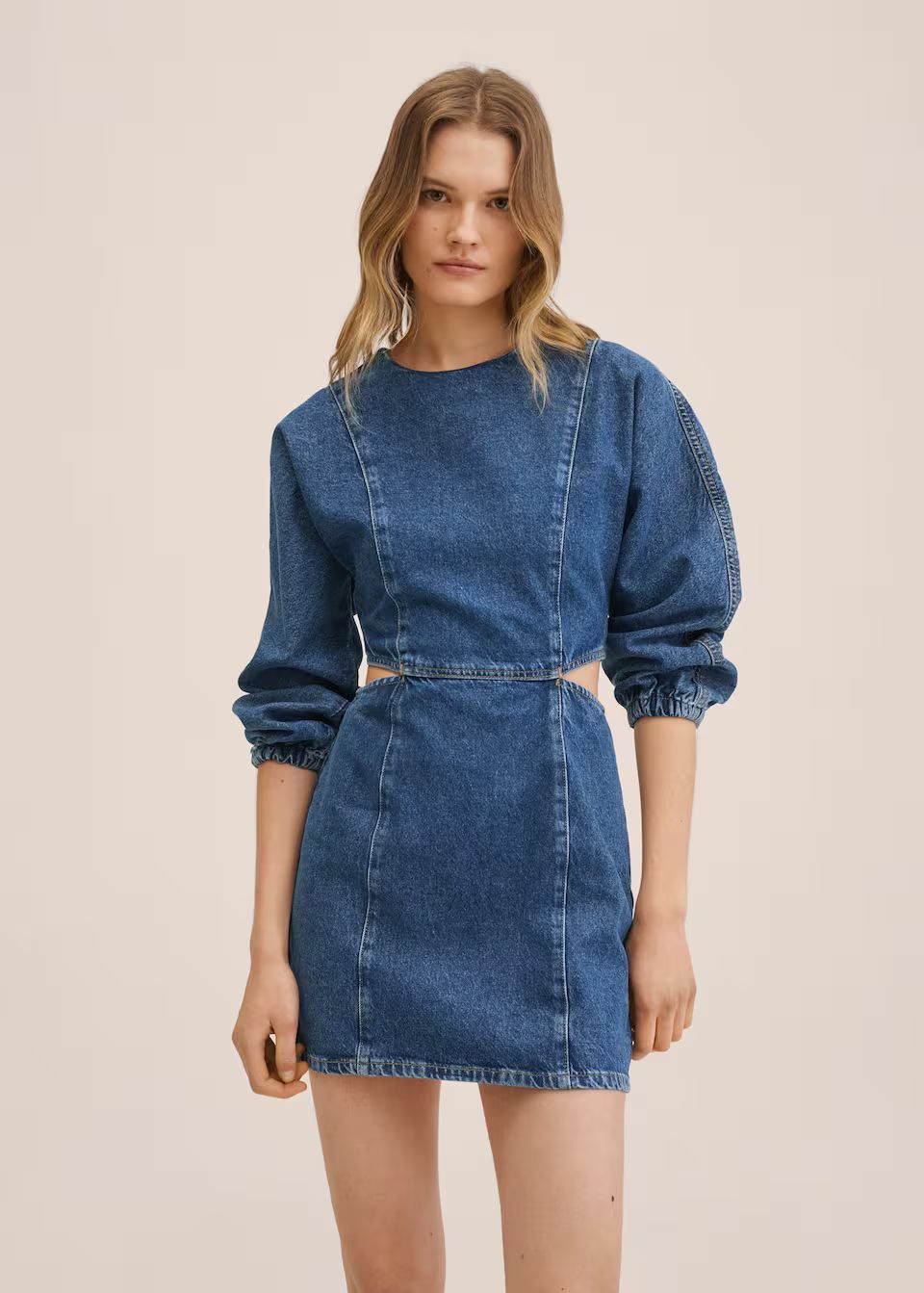 Robe denim ouvertures | MANGO (FR)