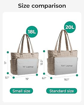 BAGSMART Tote Bag for Women, Lightweight Puffy Tote Bag with Compartments Shoulder Bag Handbag fo... | Amazon (US)