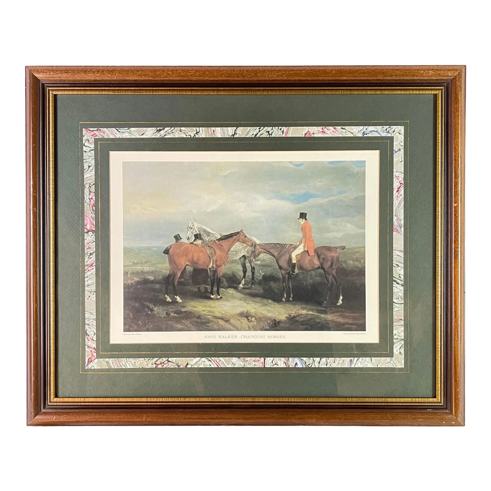 Vintage Horses Equestrian Framed Print | Chairish