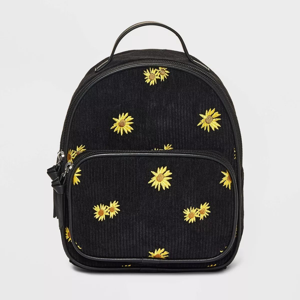 Kids' 8.5" Corduroy Sunflower Mini Backpack - art class™ Black | Target