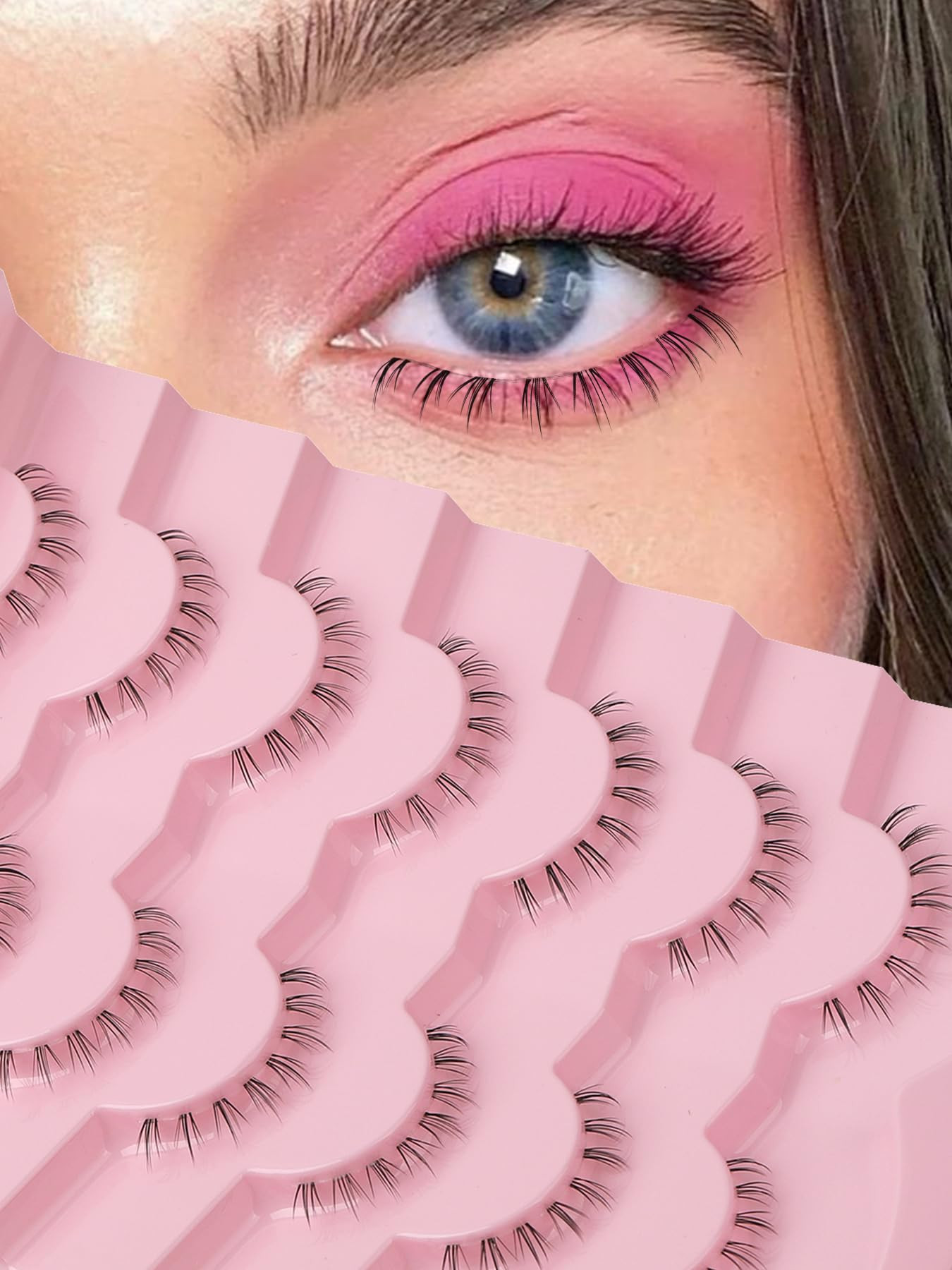 Lashes Natural Bottom Lashes 8mm Lower False Eyelashes Natural Look Strip Lashes Extention Wispy ... | Amazon (US)