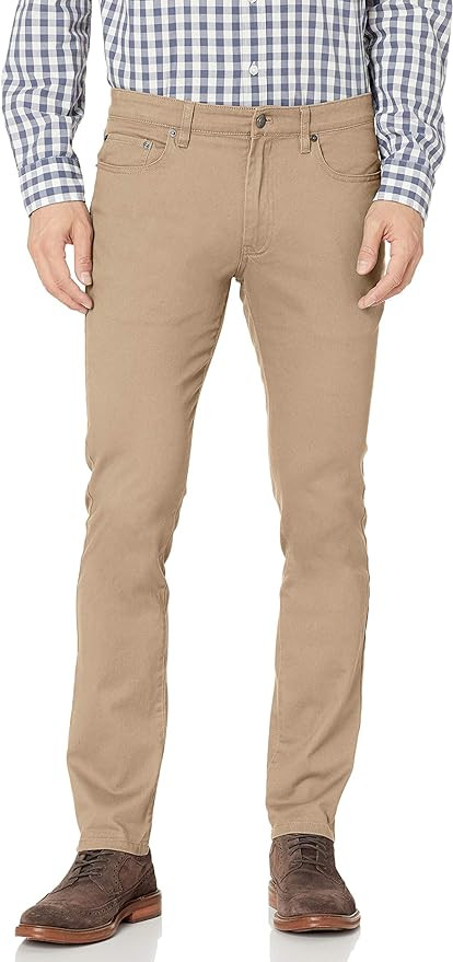 Amazon Essentials Slim Fit Khaki Pants for Men, 5-Pocket Stretch Twill | Amazon (US)