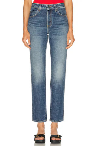 KHAITE Viv Straight Leg in Blue | FWRD 