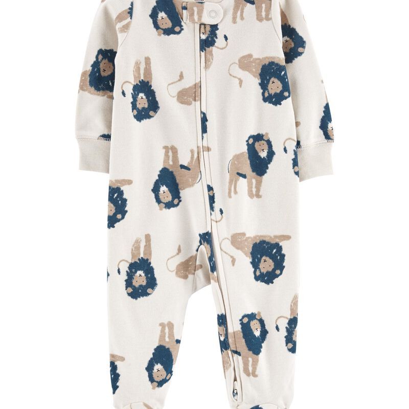 Baby Lion 2-Way Zip Cotton Footie Pajamas | Carter's