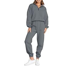 ANRABESS Women's Oversized Long Sleeve Lounge Sets Casual Top and Pants 2 Piece Outfits Sweatsuit... | Amazon (US)