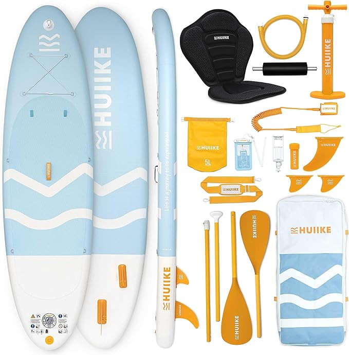 Inflatable Paddle Board with Premium Accessories - HUIIKE | Inflatable Paddle Boards for Adults w... | Amazon (US)