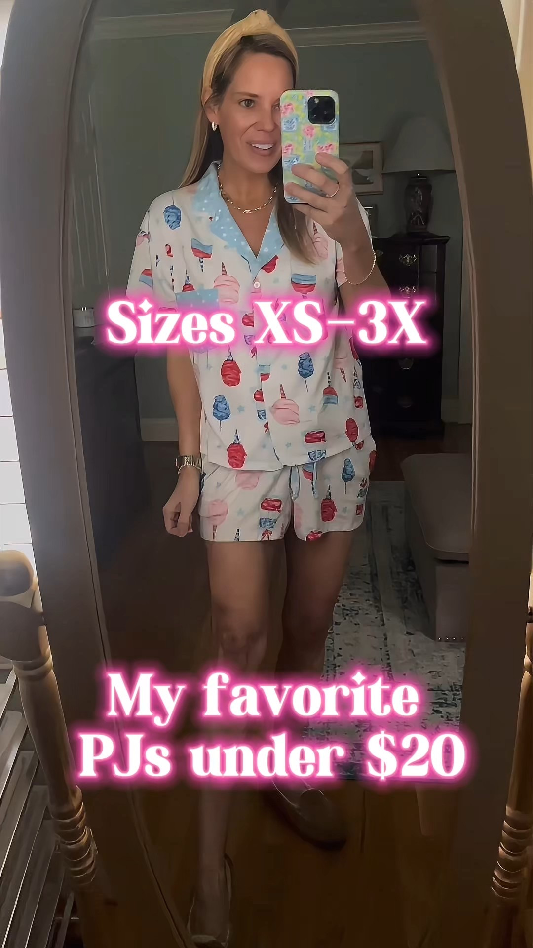 Melinda Maria code: PREPPYREBEL for 10% off my jewelry

Cutest patriotic pjs for under $20? Yes, ma’am!
These festive Walmart pajama sets are giving major “American Girl” energy with red, white, and blue treats printed all over. Lightweight, soft, and so comfy—perfect for watching fireworks or lounging with a popsicle in hand. I’m wearing a size S, and they come in sizes XS–3X!

Outfit Details:
• Patriotic PJ Set – size S (available XS–3X)
• Under $20 and packed with summer spirit
• Styled with gold jewelry & a woven headband

#WalmartFashion #LTKunder20 #PatrioticStyle #FourthOfJulyLooks #SummerPajamas #WalmartFinds #LTKSleepwear #MatchingPJs #PREPPYREBEL
 ⭐️❤️🍦💙✨USA🛌

#LTKPetite #LTKMidsize #LTKPlusSize