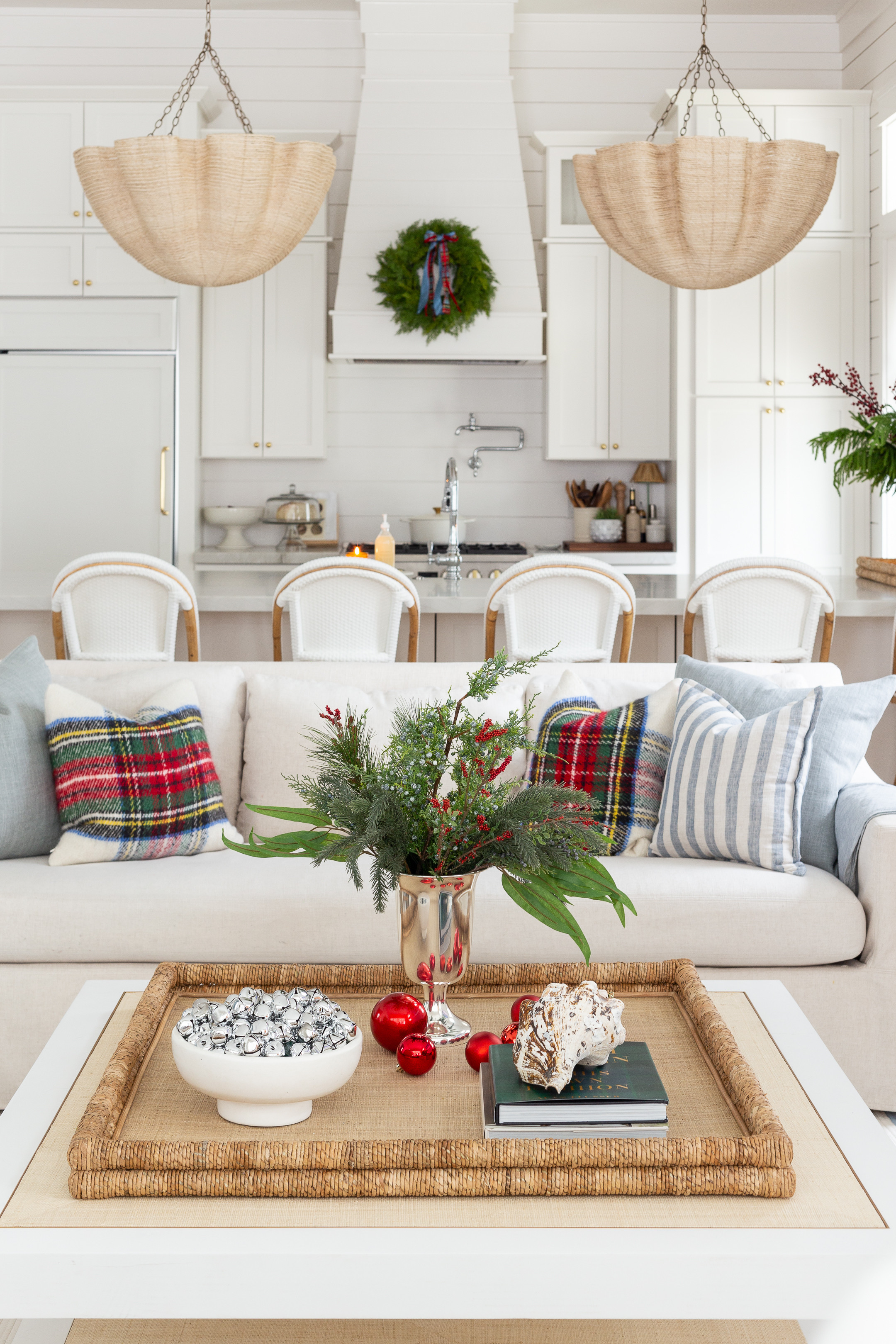 Classic Christmas living room decor // coastal holiday living room decor // Ralph Lauren style holiday decor 

 #LTKHoliday #LTKSeasonal #LTKHome