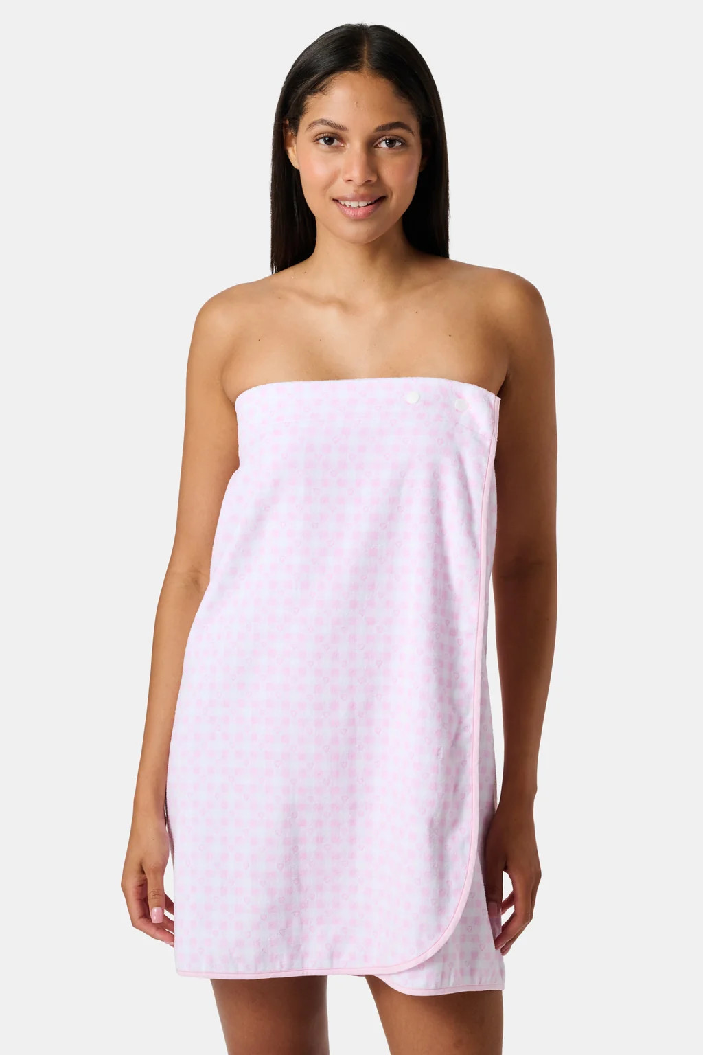 Gingham Hearts Towel Wrap | Roller Rabbit