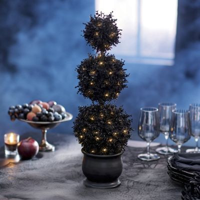Pre-Lit Potted Halloween Topiary | Grandin Road