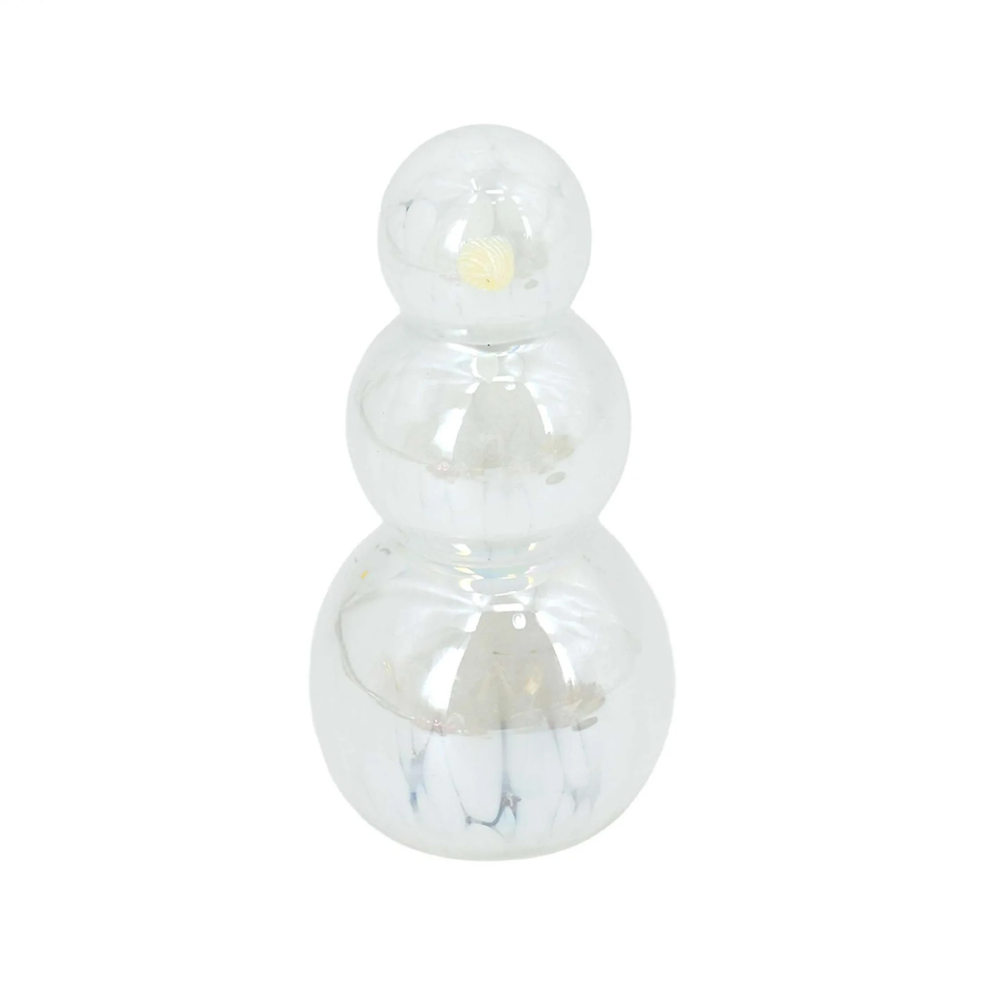 Glass Light-Up Snowman Christmas Decoration, White, 6.75", by Holiday Time | Walmart (US)
