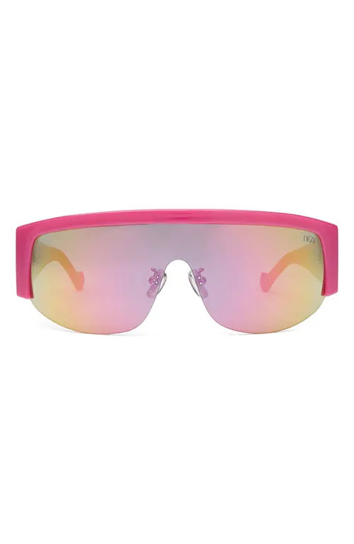 DEZI Thique 125mm Oversize Shield Sunglasses in Hot Pink/Pink at Nordstrom | Nordstrom
