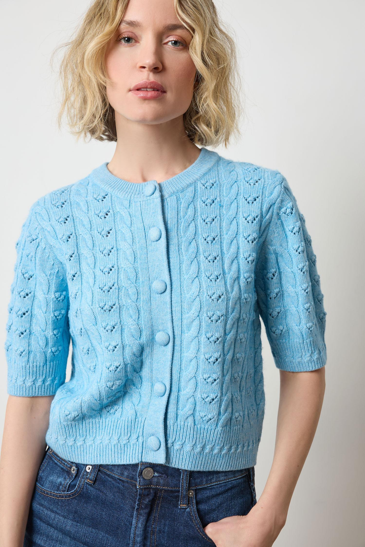 Short Sleeve Cardigan Sweater | Lilla P
