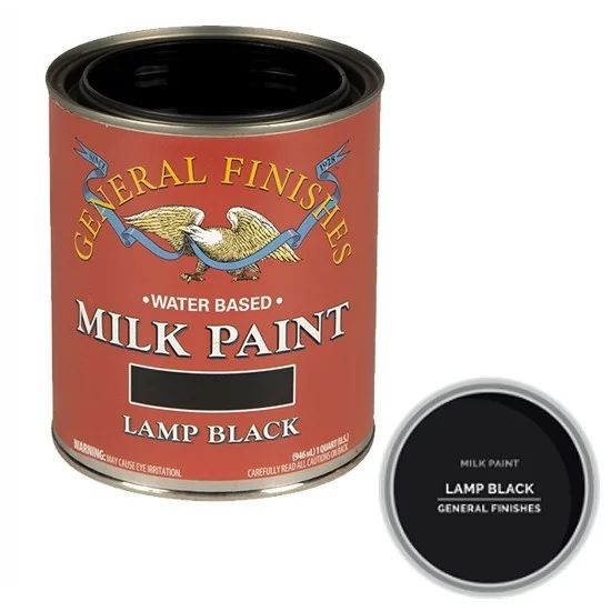 Lamp Black, General Finishes Milk Paint, Quart | Walmart (US)
