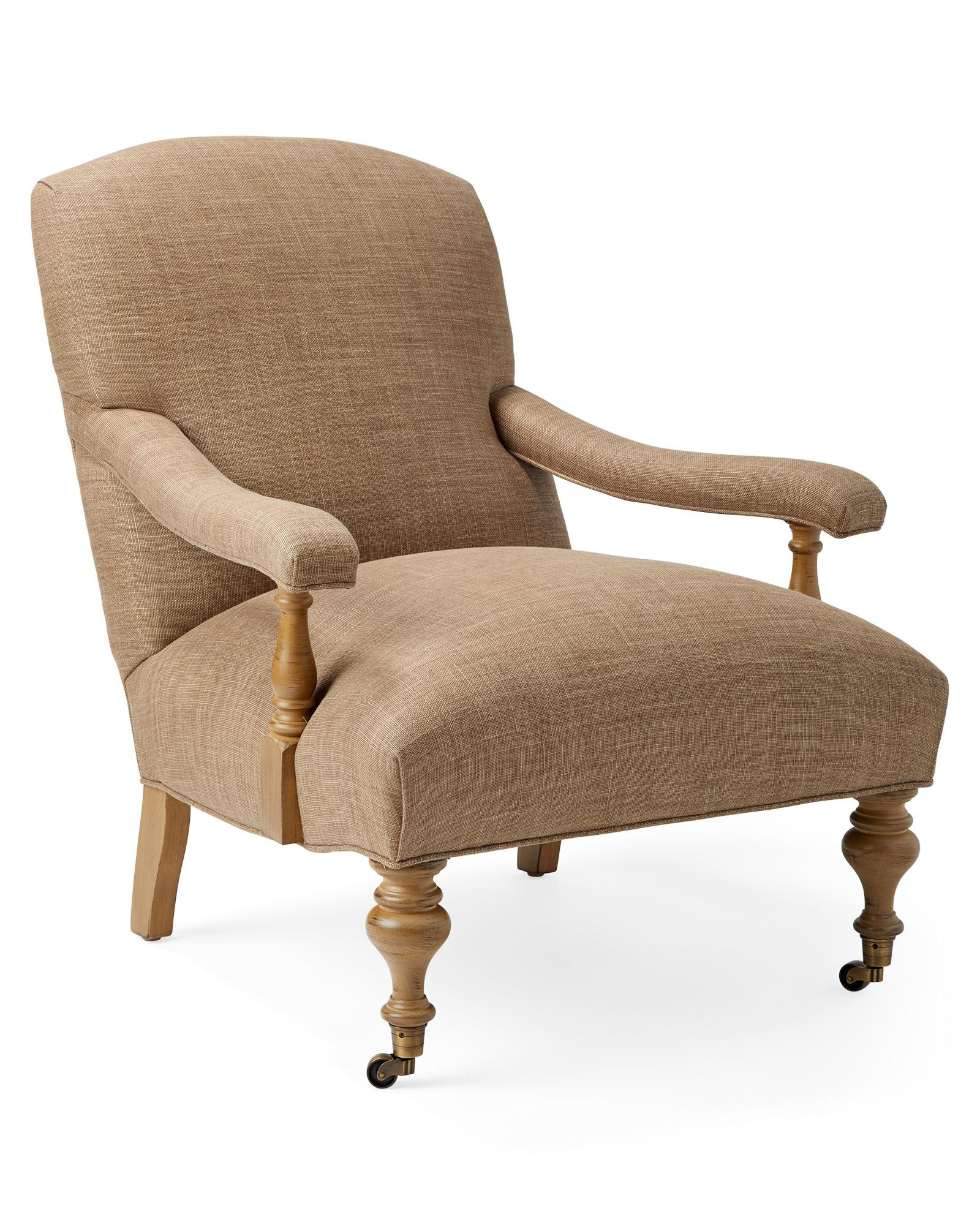 Eaton Chair in Bronze Washed Linen | Serena and Lily