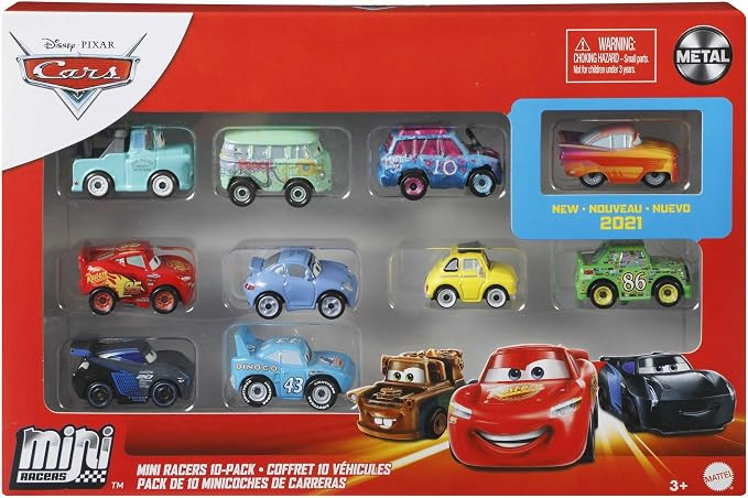 Mattel Disney Pixar Cars Mini Racers 10 Pack of Collectible Toy Vehicles for Kids & Collectors Ag... | Amazon (US)