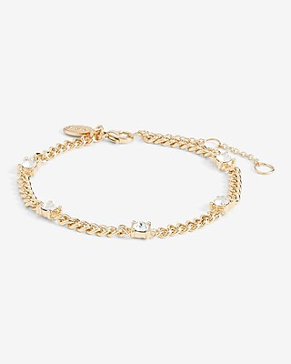 Rhinestone Curb Chain Bracelet | Express