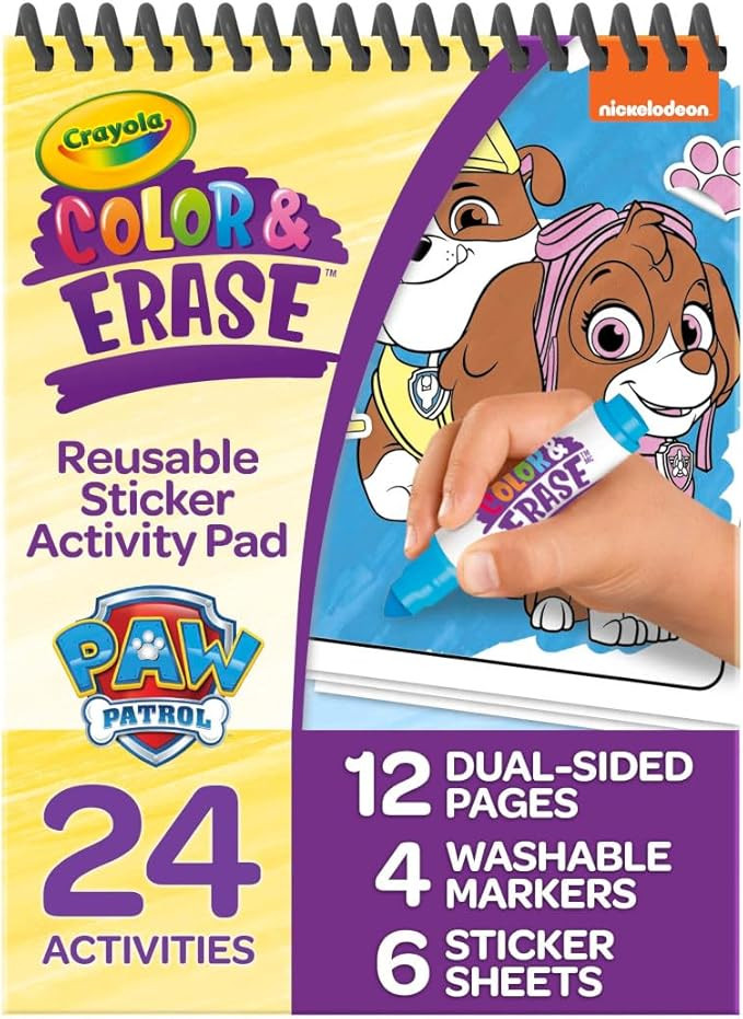 Crayola PAW Patrol Sticker Activity Pad, 12 PAW Patrol Coloring Pages, 100+ Stickers, Travel Acti... | Amazon (US)