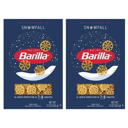 Barilla Classic Non-GMO, Kosher Certified Snowfall Pasta, 12 oz. - 2 boxes | Walmart (US)