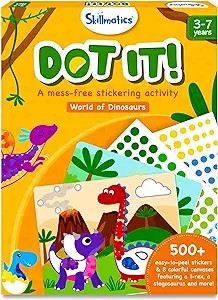 Skillmatics Art Activity - Dot It Dinosaurs, No Mess Sticker Art for Kids, Craft Kits, DIY Activi... | Amazon (US)