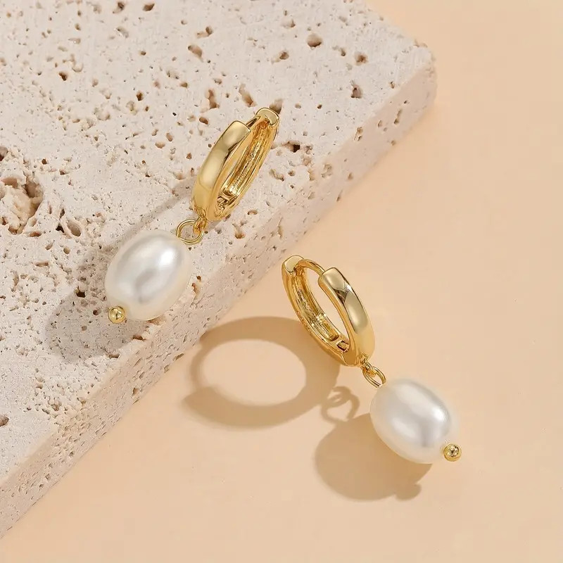 Faux Pearl Pendant Golden Dangle Earrings Elegant Party - Temu | Temu Affiliate Program