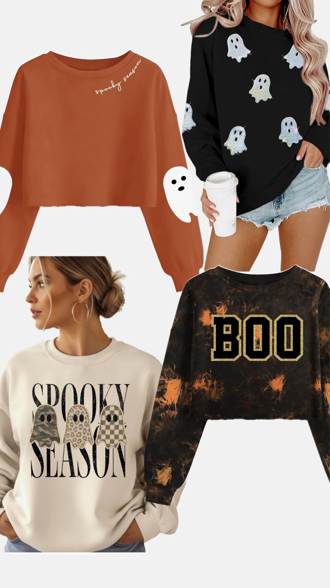 Halloween sweatshirts // spooky season