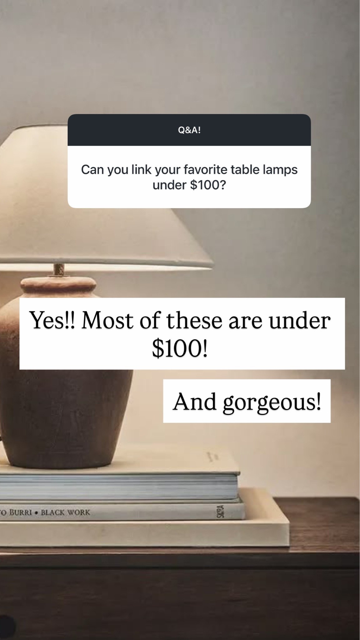 Table lamps!