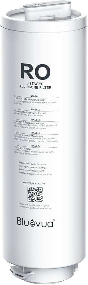 Bluevua Reverse Osmosis System Countertop RO100ROPOT-Lite Replacement Filter | Amazon (US)