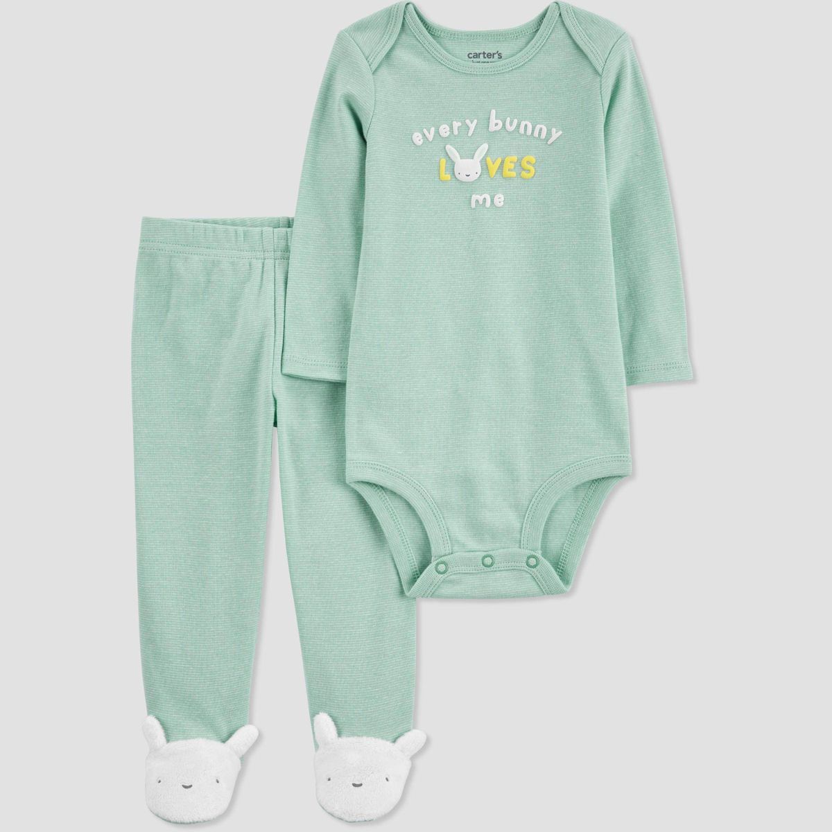 Carter's Just One You® Baby 2pc Every Bunny Loves Me Coordinate Set - Green | Target