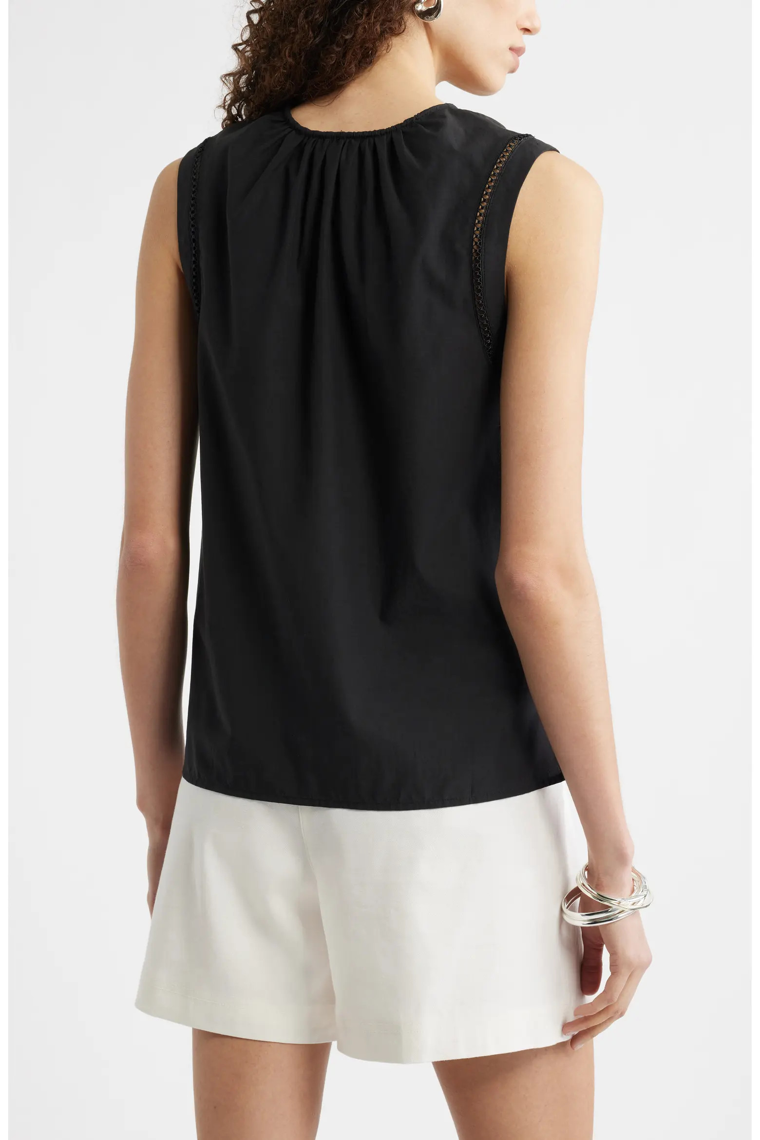 Lace Inset Tie Front Top (Women) | Nordstrom | Nordstrom