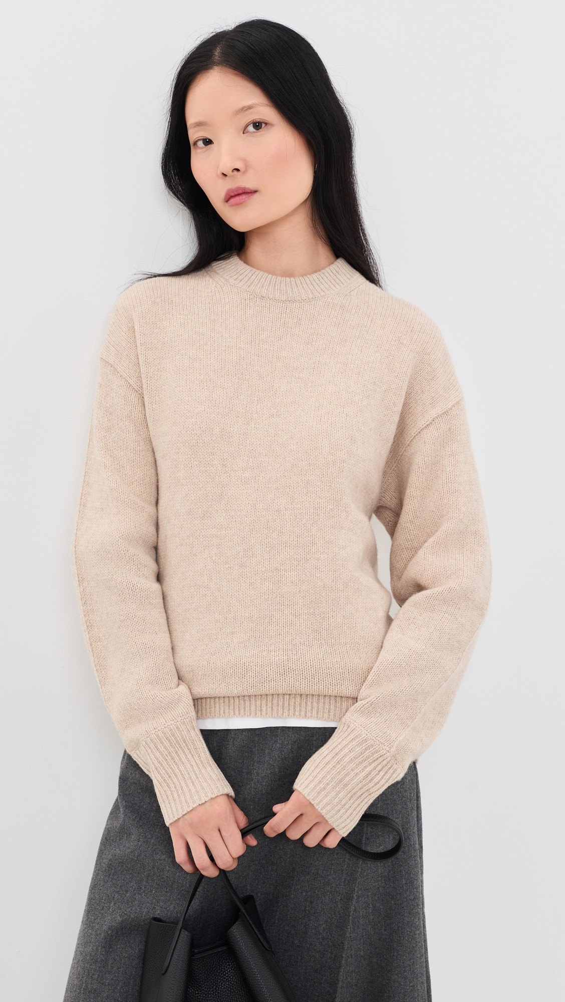 By Malene Birger Bradley Sweater Grey Brown Melange XL | Shopbop