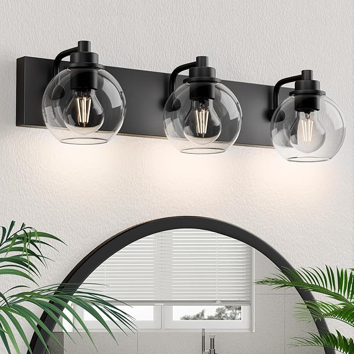 Espird Bathroom Light Fixtures-Matte Black Vanity Lights for Bathroom, Modern Black Vanity Lights... | Amazon (US)