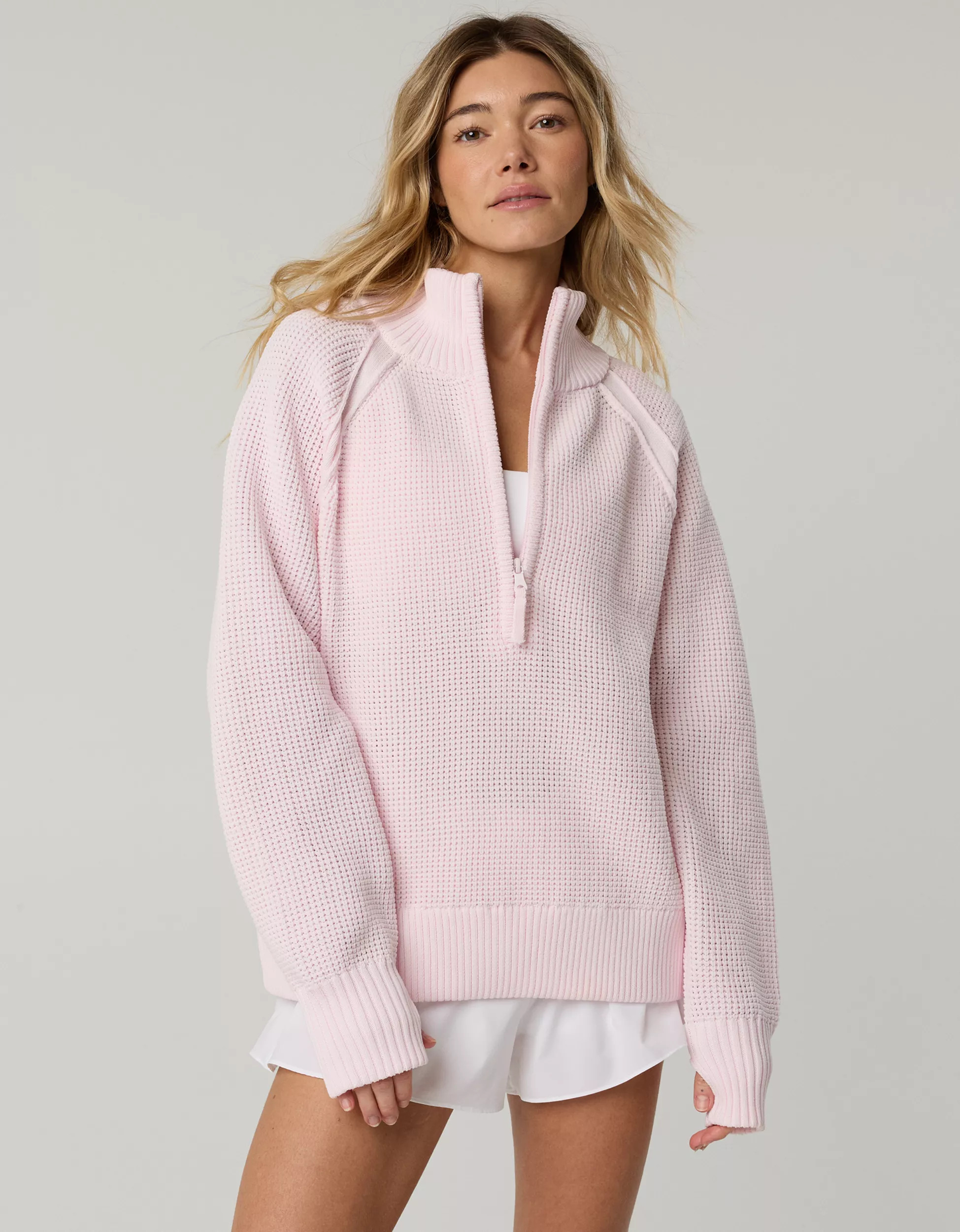 OFFLINE By Aerie Cool Down Quarter Zip Sweater | Aerie