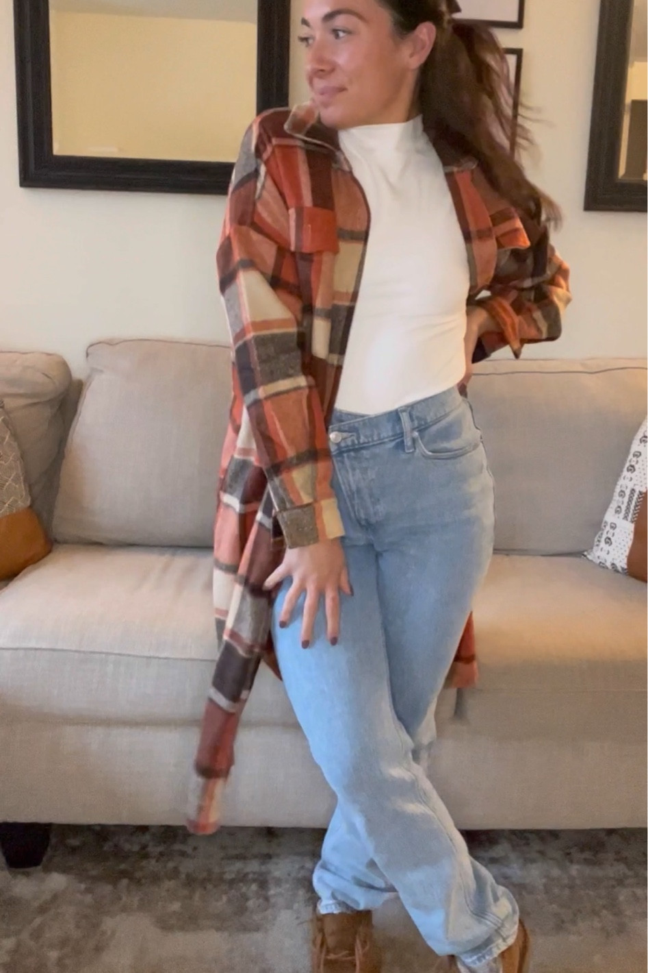 Bodysuit: XS
Jeans: Curve love 26R
Shacket: small
Shoes: true to size 

#LTKstyletip #LTKSeasonal #LTKHoliday