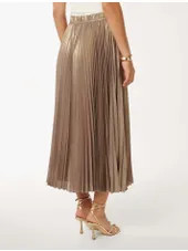 Estella Metallic Pleated Maxi Skirt | Ever New (CA)