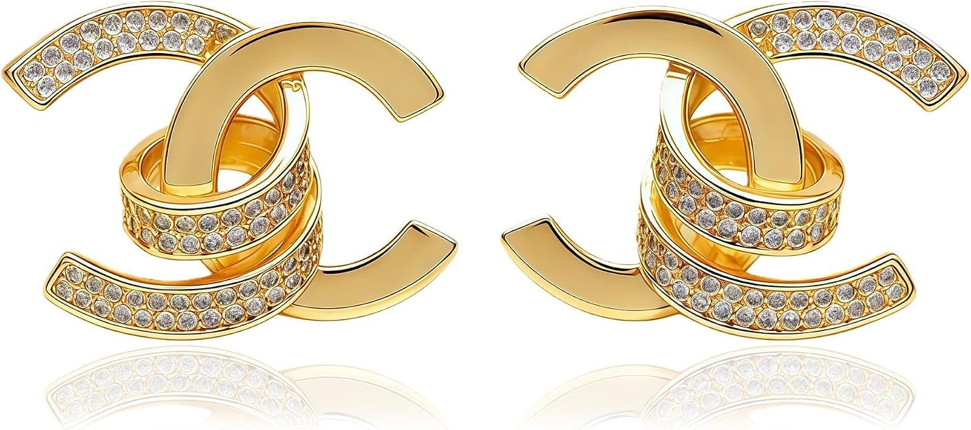 18K Gold Plated Stud Earrings for Women Hypoallergenic Jewelry Gift(with Gift Box) | Amazon (US)