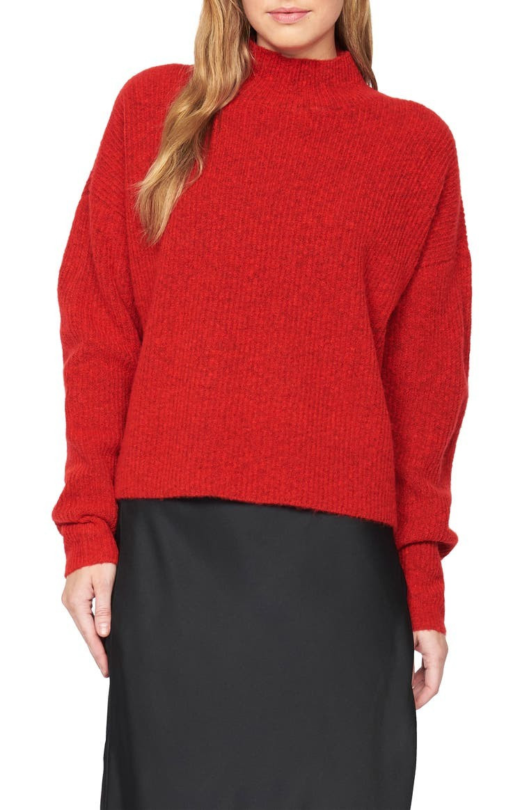 Fuzzy Mock Neck Sweater | Nordstrom