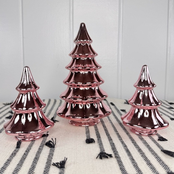 NEW Target Bullseye Playground Pink Metallic Glass Christmas Trees | Poshmark