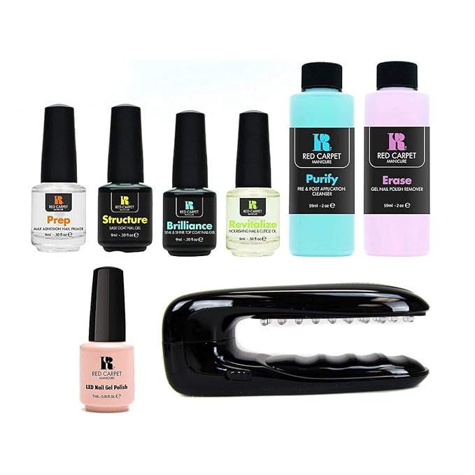 Red Carpet Manicure Portable LED Package Soak Off Gel Nail Polish Starter Kit | Amazon (US)