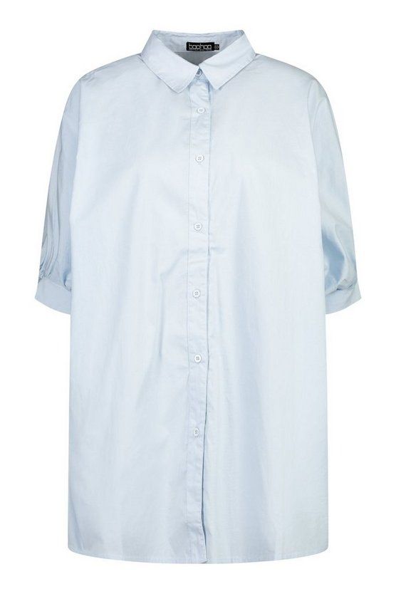 Oversized Batwing Sleeve Shirt Dress | Boohoo.com (US & CA)