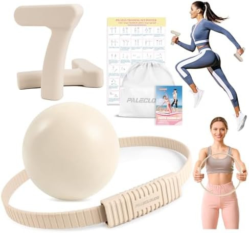 Pilates Ring Set, Pilates Essential Kit with Pilates Ring and Ball, 2.2lb *2 Ergonomic 7-Shaped D... | Amazon (US)