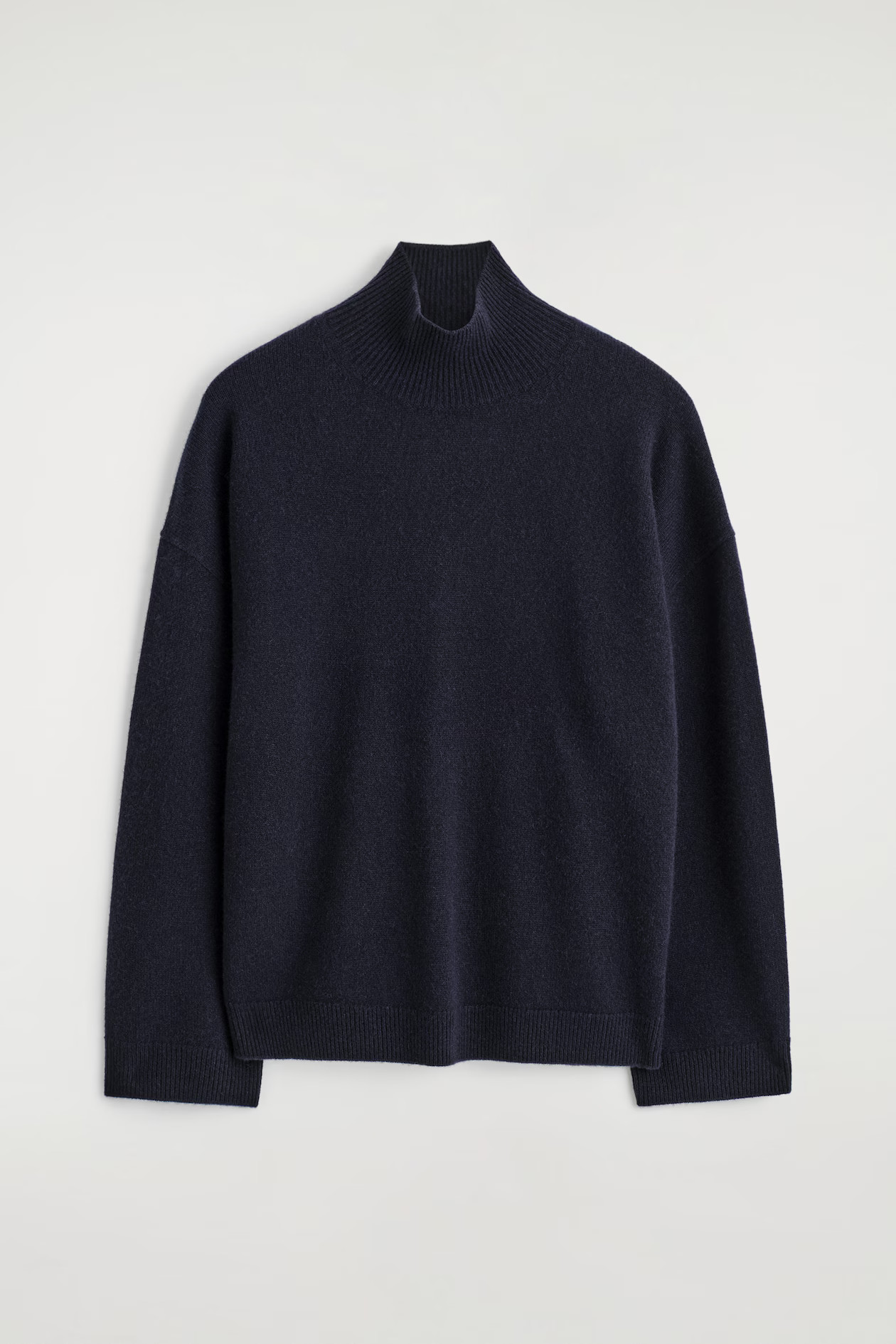 CASHMERE MOCK-NECK SWEATER - NAVY | COS US | COS (US)