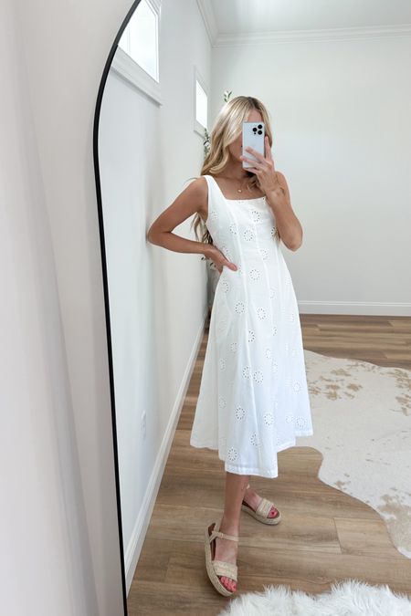 White Walmart dress. Walmart fashion. Wearing small. Summer dress. Vacation dress 

#LTKxWalmart #LTKFindsUnder100 #LTKFindsUnder50