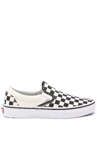 Classic Slip On in Black and White Checker & White | Revolve Clothing (Global)