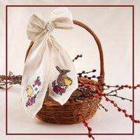 Easter Bow, Spring Wreath Decor, Egg Decorations, Bunny Embroidered Decor | Etsy (US)