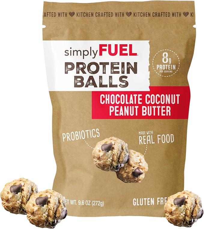 simplyFUEL Whole Food Protein Balls with Probiotics - Chocolate Coconut Peanut Butter Protein Sna... | Amazon (US)