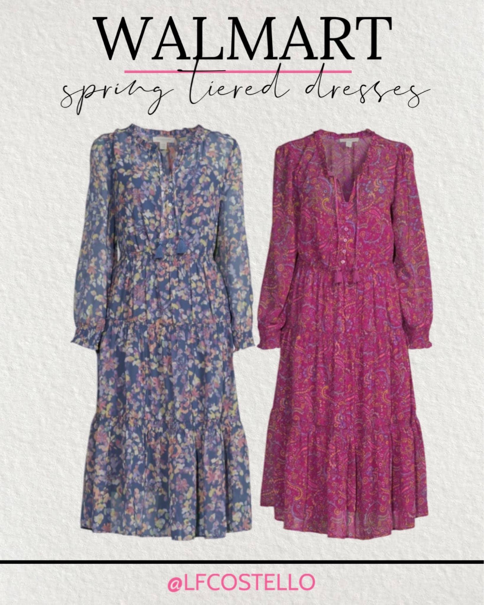 Walmart dresses - tiered dress - Easter dress - spring dress 

#LTKSeasonal #LTKstyletip #LTKunder50