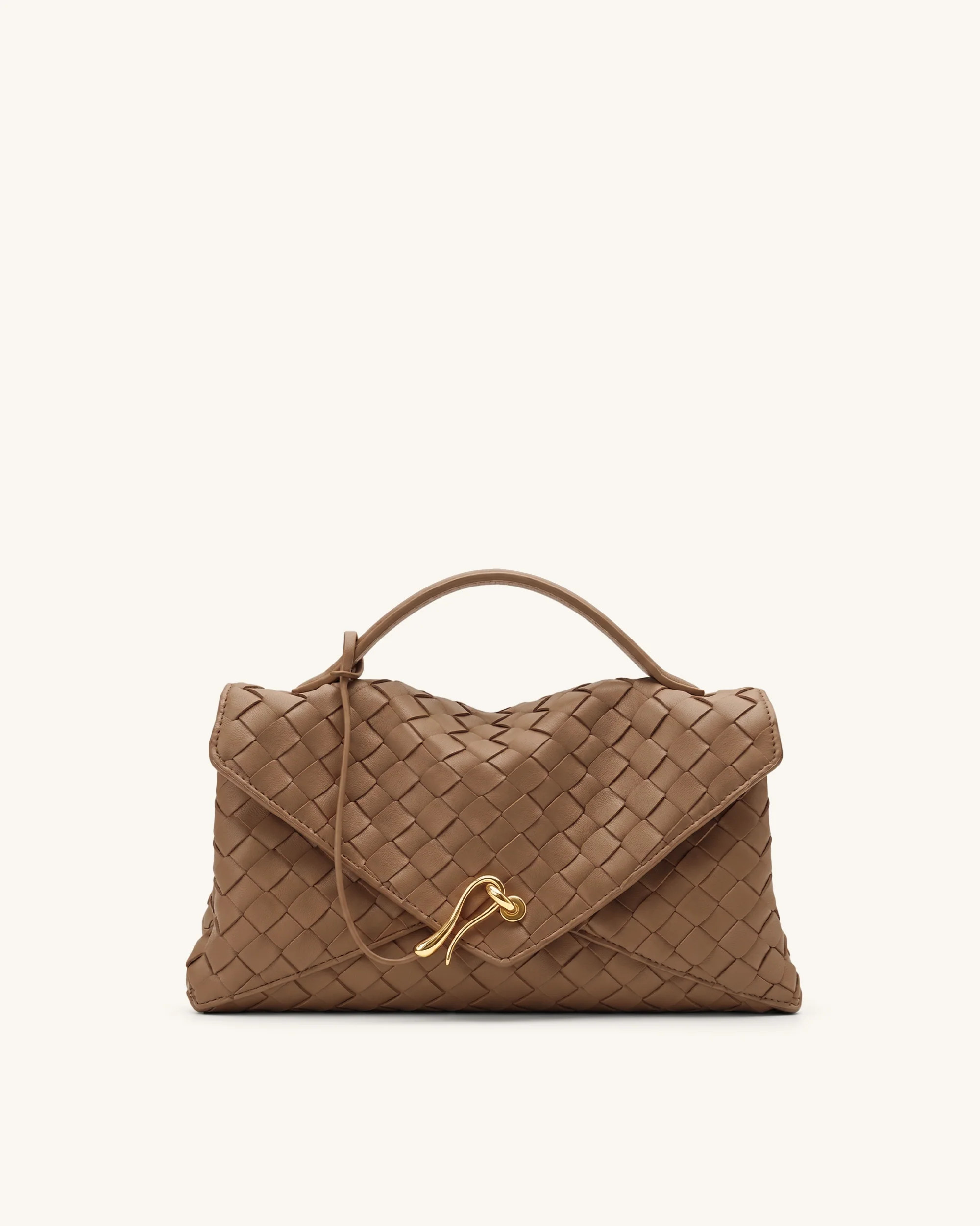 Celeste Woven Envelope Bag - Mocha Brown | JW PEI US