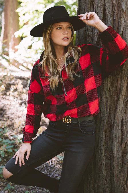 Home
  
    
      /
      Cabin Fever
    
    /
    Check Back Later Plaid Pullover | Amaryllis Apparel