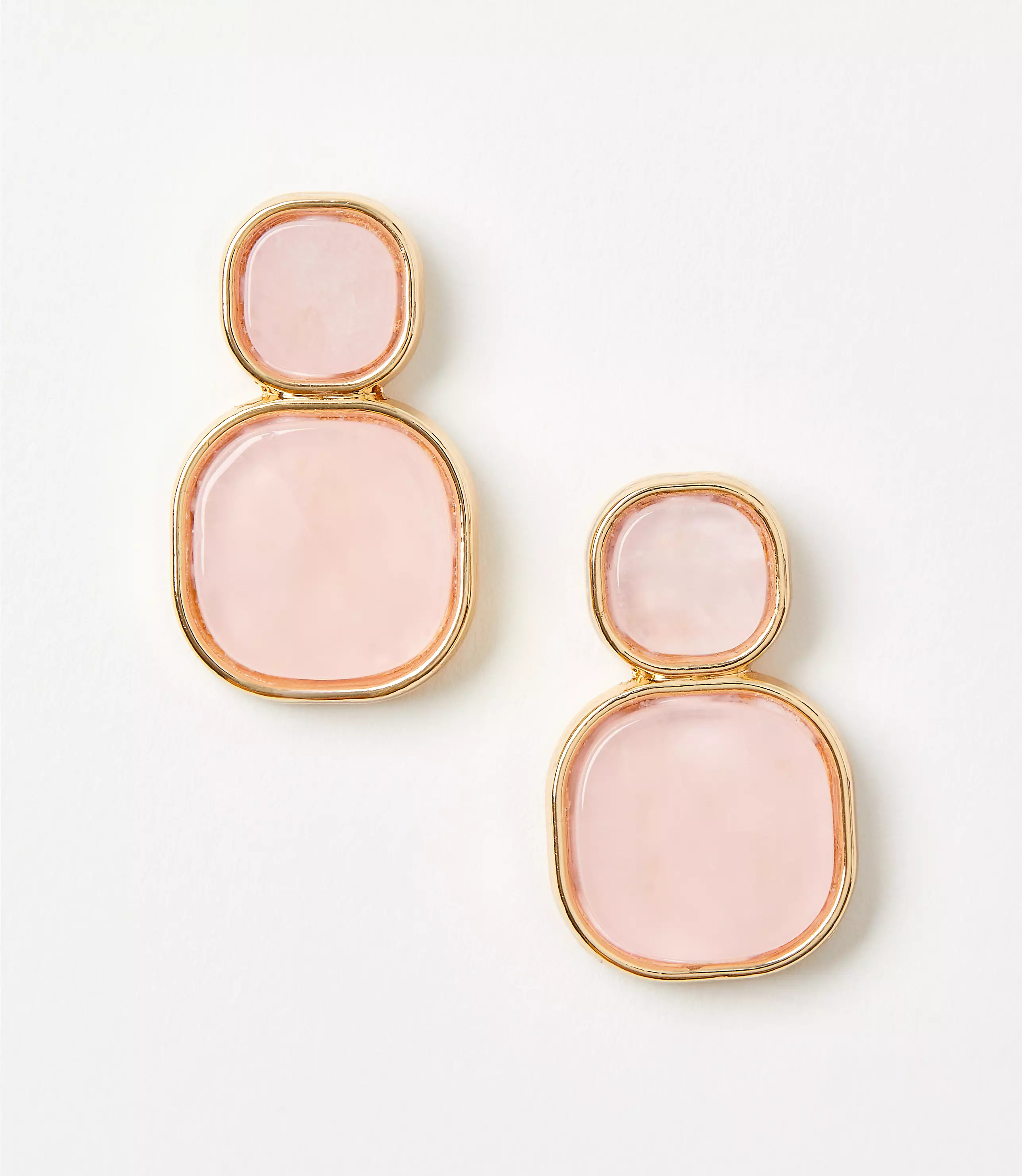 Marbleized Rounded Square Drop Earrings | LOFT
